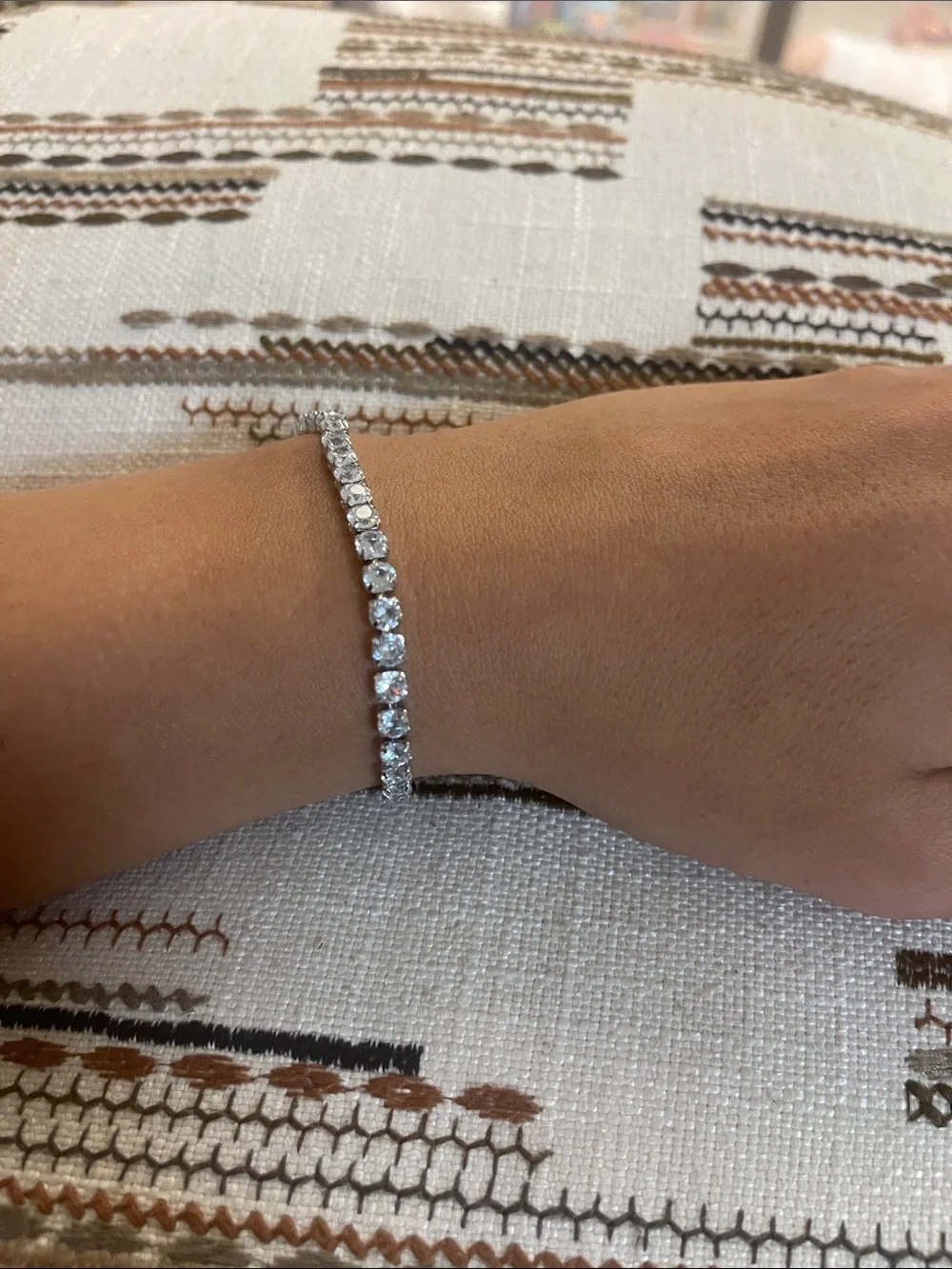 Sterling silver tennis bracelet 6”